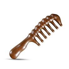 Portable Sandalwood Massage Comb Household Wide Toothed Comb for Men And Women - PJ