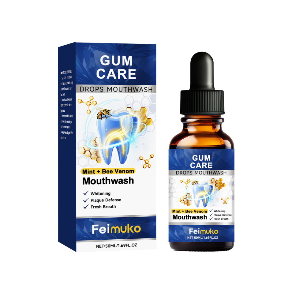 Gogerstar Bee Venom Dental Treatment Drops Mouthwash, Natural Mouth Wash, Caring And Cleansing Mouthwash, Eliminate Bad Breath