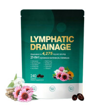 240Pcs Lymphatic Drainage Supplement, Lymph System Support Supplement Lymph Cleanse Detox 21-in-1 Herbal Blend to Support Healthy Energy