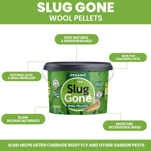 Vitax Vitax Slug Gone 5L Tub Wool Pellets 1