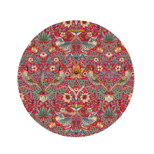 William Morris Arts & Crafts Strawberry Thief Red Tin Plate