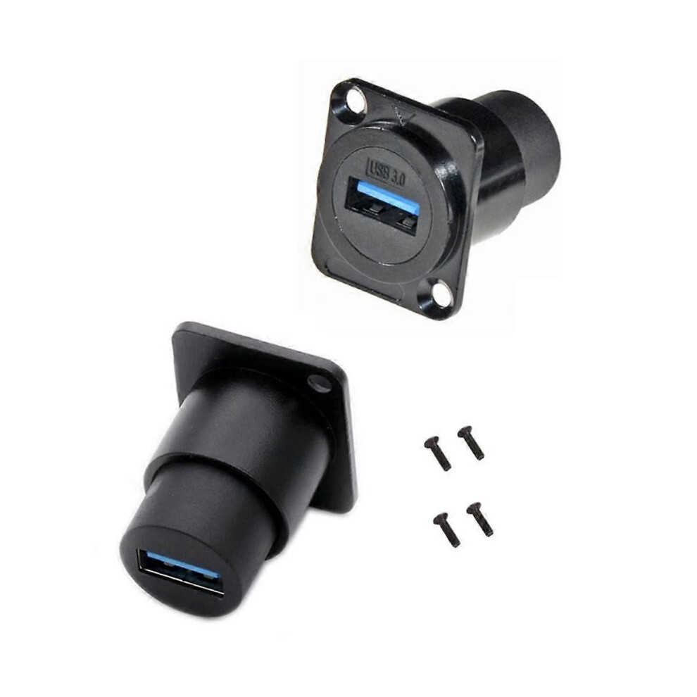 2Pcs D Type Metal Usb3.0 Socket Female To Female Usb 3.0 Connector D-Type Usb Panel Mounting Solderless Signal Coupler 3752828360510
