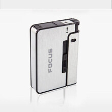 Porta-cigarros portátil automático em metal, conjunto com 10 unidades. Não inclui isqueiro. Ideal para presentear homens no Natal.