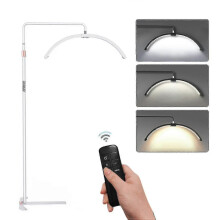 36W stojace LED video svetlo, polmesiac, výplňové svetlo, 3000K-6000K, stmievateľné
