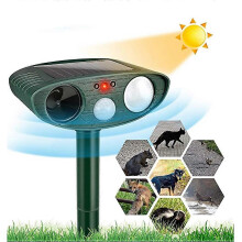 Solar Powered Ultrasonic Pest Repeller compatible with Outdoor Use