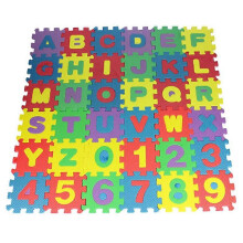 Tapete infantil de espuma EVA com 72 peças, mini letras e números do alfabeto, quebra-cabeça 3D, brinquedo educativo para crianças.