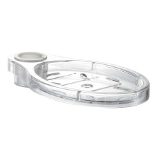 Saboneteira oval para chuveiro com bandeja de altura ajustável