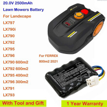 2500mAh accu voor grasmaaiers, geschikt voor Ferrex 800m2 2021, Landxcape LX790i, LX790, LX791, LX792, LX793, LX795, LX796, LX797