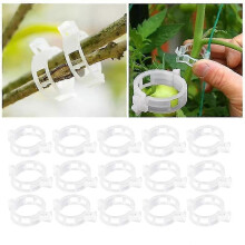 100 Stück Gewächshaus-Gemüserankgitter, Tomaten-Hänge-Pflanzenstützclips aus Kunststoff