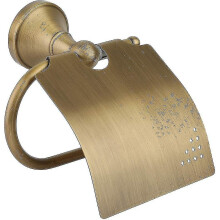 Antique Toilet Paper Holder with Brushed Brass Finish