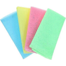 Nylon Japanese Beauty Skin Bath Wash Cloth/towel (4) Blue Yellow Pink and Green