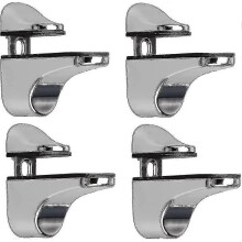 Adjustable Glass Shelf Bracket compatible with Wall Mounted Installation
