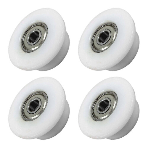Conjunto de 4 rodas com rolamentos para treino de remo, compatíveis com aparelhos de ginástica.