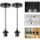 2 Pieces E27 Black Chrome Lamp Ceiling Rose Light Fitting - DD 4