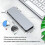 Adaptador Hub USB-C compatível com Macbook Pro/Air, 6 em 1 2