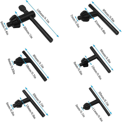 Universal Drill Chuck Key Set, 6 Pieces 1