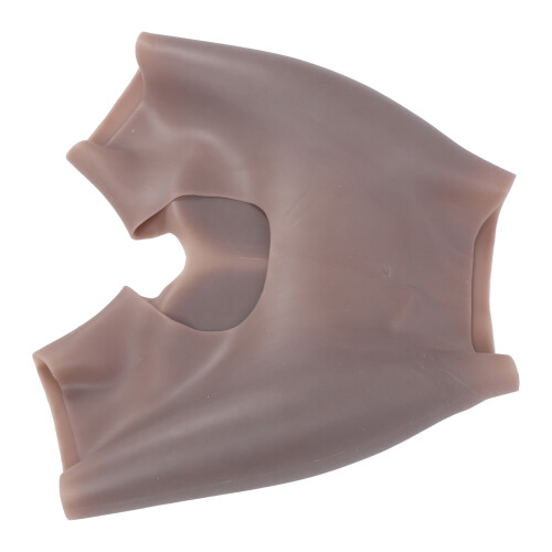Coffee M Silicone Butt Shaper Shorts Open Crotch
