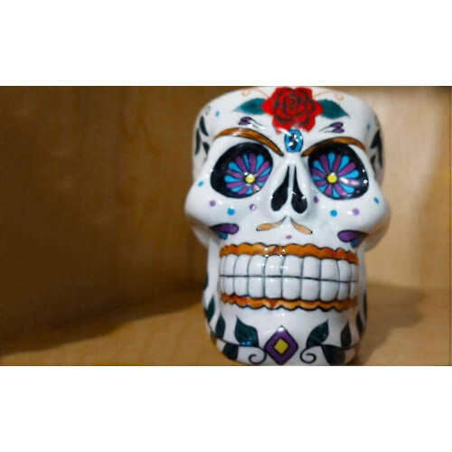 Skull Ceramic Cup, Irregular Shape, Halloween Gift 2