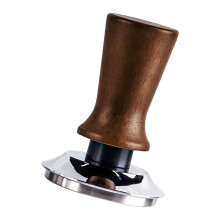 Espresso Tamper Beechwood Handle Stainless Steel Base Ergonomic Grip For Kitchens And Offices