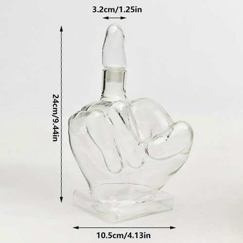 1000ml Ποτήρι κρασιού για μεσαίο δάχτυλο, αστεία διακόσμηση μπαρ 2