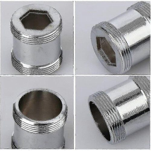 2 sets messing kraanadapters, 22 mm NPT buitendraad, waterfilteradapter 1