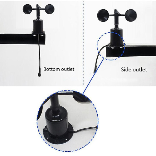 0-70m/s Wind Speed Sensor Environment Signal Output Pulse Type Three Cups Wind Speed Sensor Anemome-hao 1