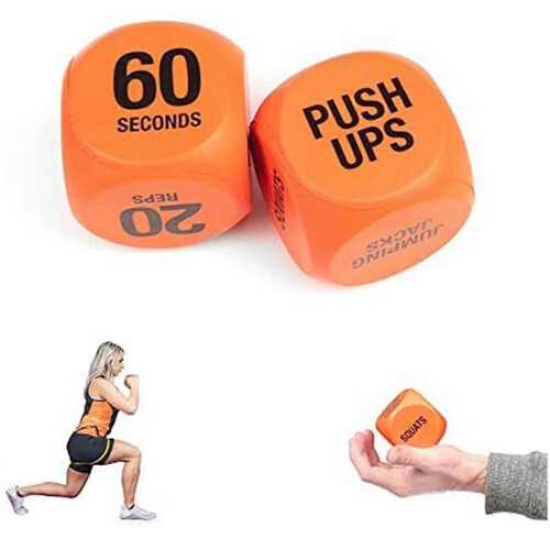 2Pcs Exercise Dice, Full Body Training Routine compatible with Workout Classes 2