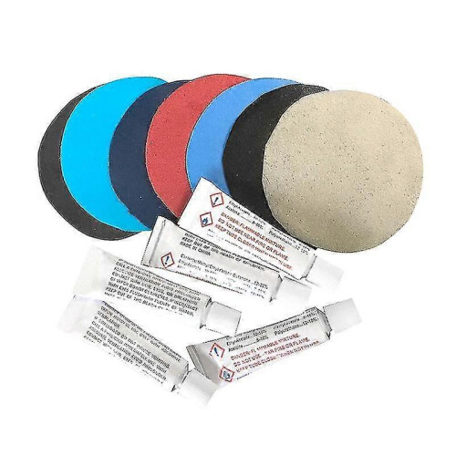 Kit de reparo com 10 adesivos de PVC compatíveis com colchões infláveis, camas de ar, barcos e sofás. 1
