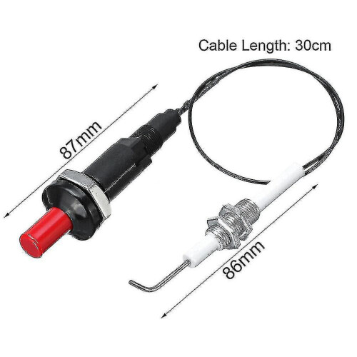 2 Pack Igniter compatible with Gas Grill with Piezo and Spark Plug Wire 1