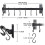 Pot Rack with 8 Hooks compatible with Kitchen, Wall Mounted Black 2