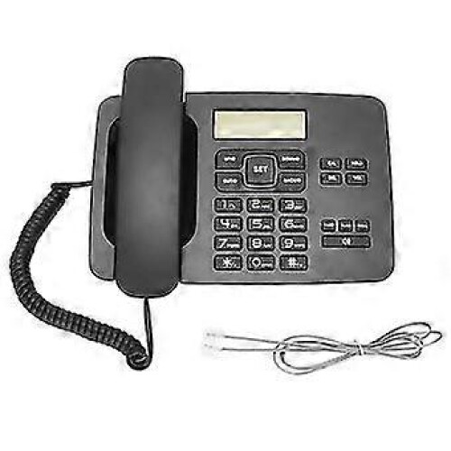 Black Corded Desktop Telephone with Caller ID and Semi Hands-Free Function 1