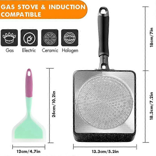 Non-stick Japanese Omelette Pan with Optional Lid 1