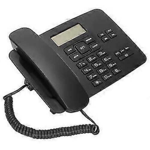 Black Corded Desktop Telephone with Caller ID and Semi Hands-Free Function 2