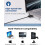 USB Computer Microphone, USB PC Mute Button with LED Indicator Plug & Play Mac / Windows Compatible 3