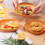 6 Pcs Square Wood Grain Serving Dish Organizer 4