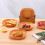 6 Pcs Square Wood Grain Serving Dish Organizer 7
