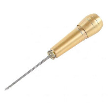 DIY Handmade Canvas Leather Shoes Stitch Repair Tool Awl Kit (Gold) - DD01