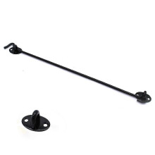 (400mm)Hook Thickened Stainless Steel Door And Window Hook Eye Privacy Hooks Door Stay Wind Hook-black 400mm/16 Inch