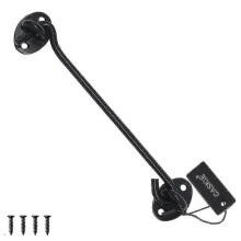 (200mm)Hook Thickened Stainless Steel Door And Window Hook Eye Privacy Hooks Door Stay Wind Hook-black 400mm/16 Inch