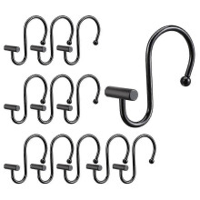 Shower Curtain Hooks, Rust Proof Shower Curtain Rings for Bathroom,metal Decorative Shower Curtain Hooks Hangers - Pjun