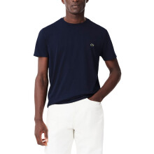 (Navy, S) Lacoste Mens T Shirts TH6709 Short Sleeve Regular Fit