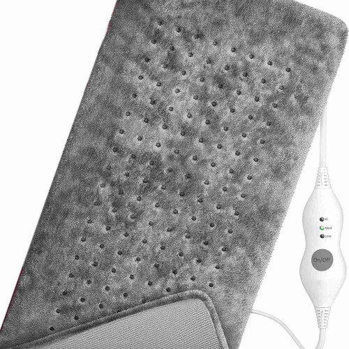 3X Almofada de Aquecimento EléTrico Extra  para AlíVio de CóLicas e Dores Nas Costas 12 X 24 Polegadas - Calor Suave para Terapia ÚMida e Seca 1