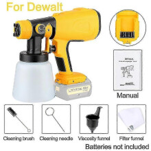 (For Dewalt) 800ml Electric Spray Gun For Makita/dewalt/milwaukee/ 18v Battery Cordless Paint Sprayer Furniture Steel Coating Airbrush - PR
