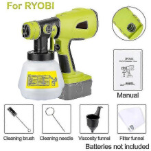 (For RYOBI) 800ml Electric Spray Gun For Makita/dewalt/milwaukee/ 18v Battery Cordless Paint Sprayer Furniture Steel Coating Airbrush - PR