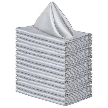 (grey) 16 Square Satin Napkins, Shiny Satin, Soft And Smooth, 50*50cm/dian01