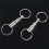 8Pcs Heavy Duty Double Porte-Cles Pull Apart Snap Lock Support D'Anneau Tournant 6