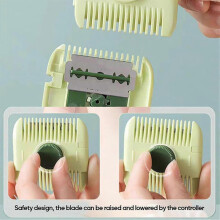 (Green) 2 In 1 Hair Trimmer, Split End Hair Trimmer, Hair Trimming And Finishing 2 In 1 Bangs Trimmer, Double Sided Razor Comb Clipper
