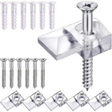 20 Pack Mirror Holder Clips Glass Retainer Clips Kit Mirror Hanging Kit Mirror Hanging Hardware - RiRi