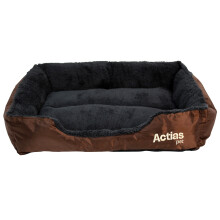Actiaspet Faux Fur Pet Bed Brown/Grey (Medium)