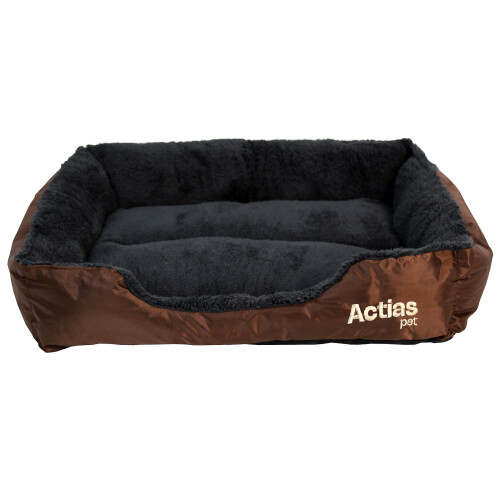 Actiaspet Faux Fur Pet Bed Brown/Grey (Medium)